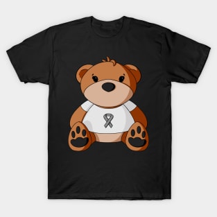 Brain Cancer Awareness Teddy Bear T-Shirt